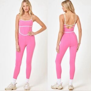 L*Space Pink Ace Jumpsuit Womens Size Medium